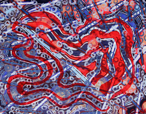 Abstract-Orange & Blue