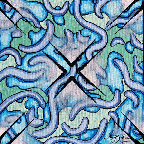 Basic Print-Blue and Green Abstract