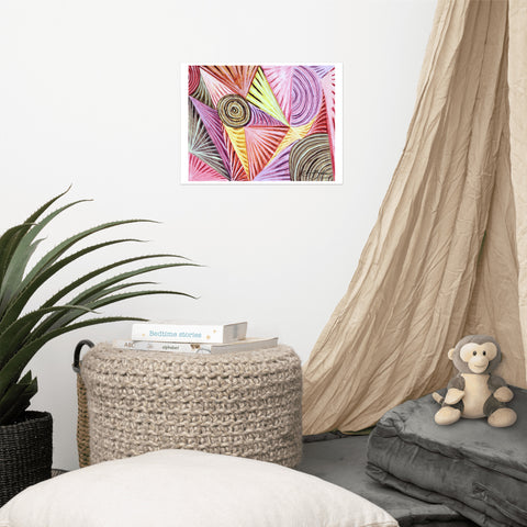 Basic Print-Abstract Rainbow Shapes