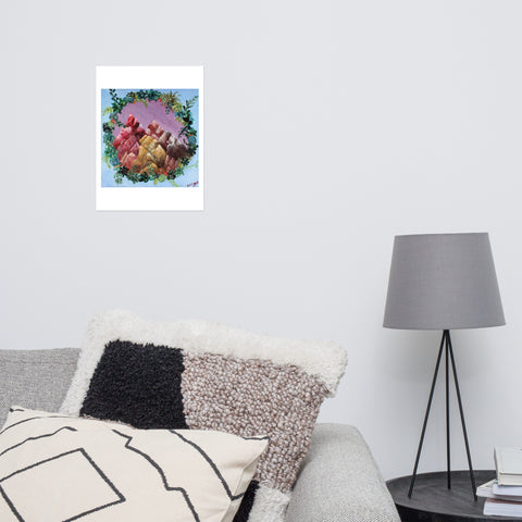 Basic Print-Mountains with Plant Framing