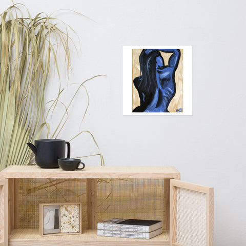 Basic Print-Blue Lady Back