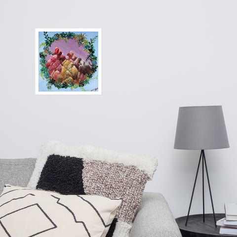 Basic Print-Mountains with Plant Framing