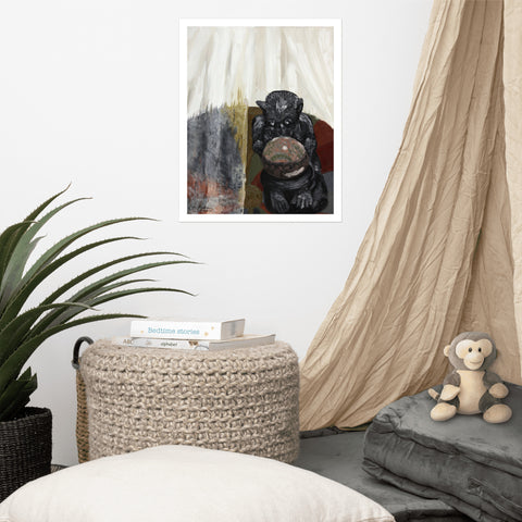 Basic Print-Monkey Under the Net