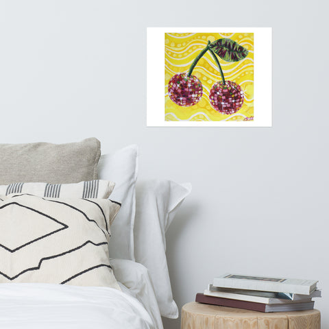 Basic Print- Disco Fruit- Cherries