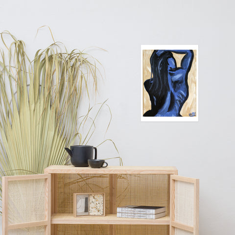 Basic Print-Blue Lady Back