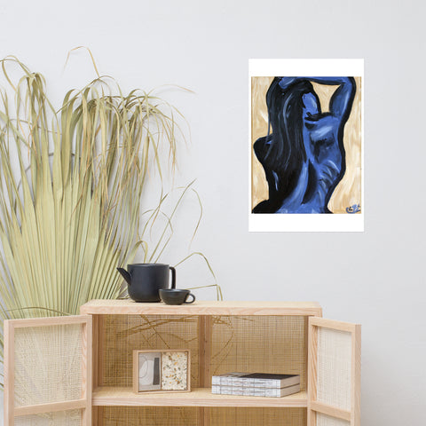 Basic Print-Blue Lady Back