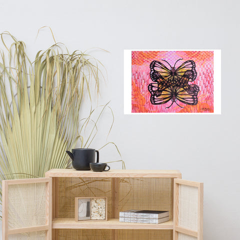 Basic Print- Butterfly- Checkered Mirrored