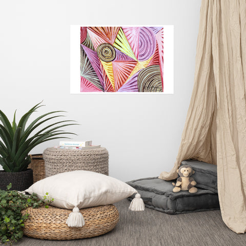 Basic Print-Abstract Rainbow Shapes