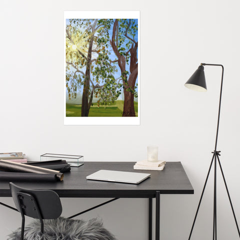 Basic Print-Sun Rays Through Trees