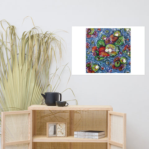 Basic Print- Bright Pond from Above