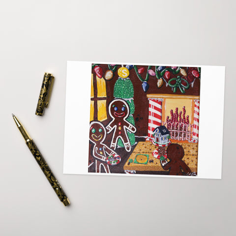 Greeting card- Gingerbread House From Within