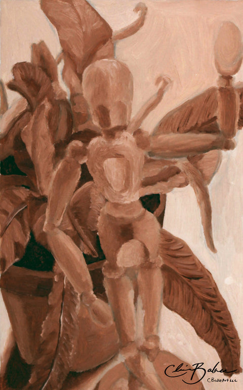 Basic Print-Sepia Mini Guy and Plant