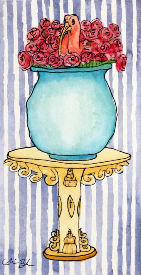 Basic Print-Bird Series-Vase