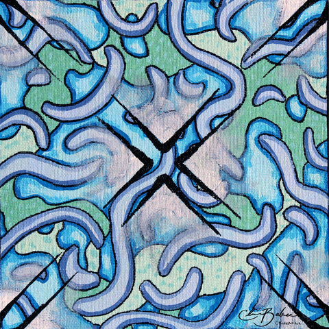 Abstract- Blue and Green