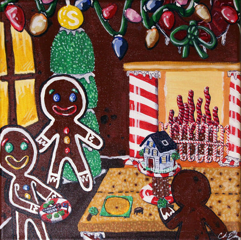 Greeting card- Gingerbread House From Within