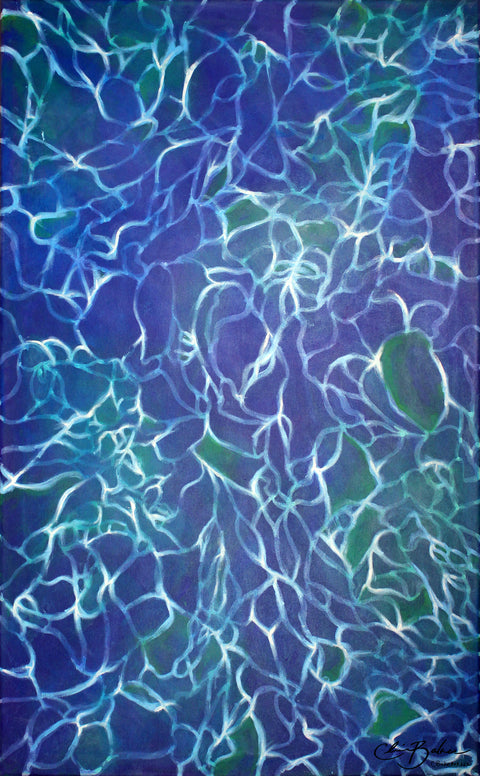 Print- Water Reflections- Blue & Green
